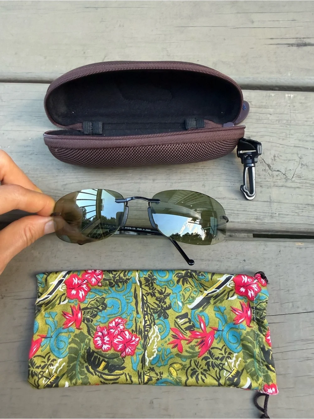 Maui Jim Honolua Bay MJ-516-02 rimless polarized sunglasses